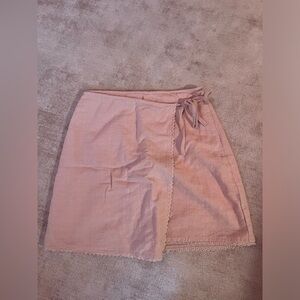 Altar’d State Pink Canvas Mini Skirt